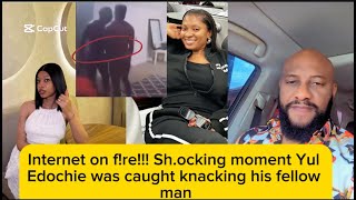 Internet on fre Shocking moment Yul Edochie was caught knacking his fellow man [upl. by Jochbed]