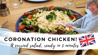 Coronation Chicken  British curried chicken salad  ready in 5 minutes [upl. by Zavras141]