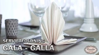 Servietfoldning Gala Galla  Serviet folde Guide  Dreamshop [upl. by Celestyna721]