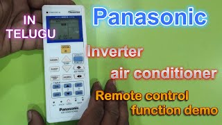 Panasonic ac remote control in telugu  how to use panasonic ac remote control in telugu [upl. by Eph]