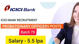 ICICI PO Program 79th Batch 2023 ICICI Bank PO Recruitment 2023 [upl. by Ellon]