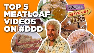 Top 5 DDD Meatloaf Videos with Guy Fieri  Diners DriveIns and Dives  Food Network [upl. by Aelhsa]