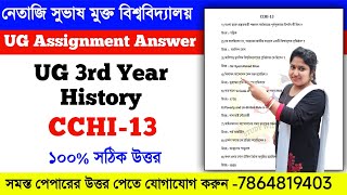 NSOU UG history assignment answer 2024 CCHI13nsou ug 3rd year assignment answer 2024 ug nsou [upl. by Lovato]