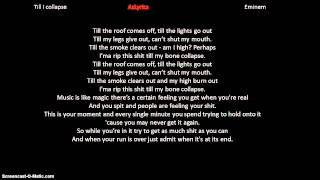 Eminem Till I collapse Lyrics [upl. by Yllor]