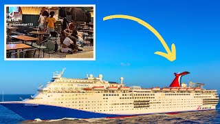 Fight on Carnival Cruise Sends Chairs Flying Hurricane Diversion [upl. by Witkin]