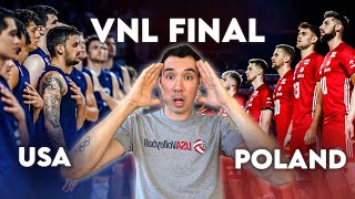 Reacting to USA vs Poland Volleyball  2023 VNL Final [upl. by Itnahs310]