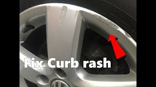 How to Repair Curb Rash on any wheel rim [upl. by Beitch]