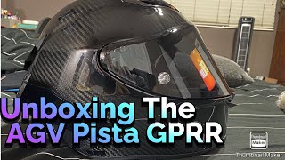 Unboxing The AGV Pista GPRR Gloss Carbon Helmet [upl. by Aohsoj]