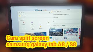 Cara split screen samsung galaxy tab A8  S8 [upl. by Flita114]