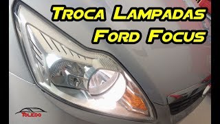 Troca Lampadas Farol e Placa Ford Focus [upl. by Ymaj]