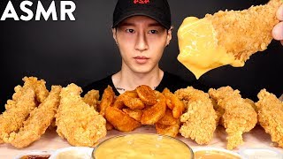 ASMR CHEESY CHICKEN TENDERS amp POTATO WEDGES MUKBANG No Talking UNBOXING  EATING SOUNDS [upl. by Labannah]