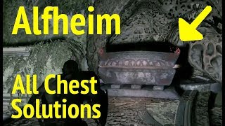 God of War All Alfheim Chest Puzzle Solutions God of War 4 [upl. by Naillil]