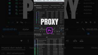 PROXYPREMIERE PRO proxy edición tutorial shorts premierepro [upl. by Ul214]