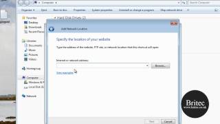 Mapping FTP Server Shortcut in Windows 7 Explorer by Britec [upl. by Eelannej]