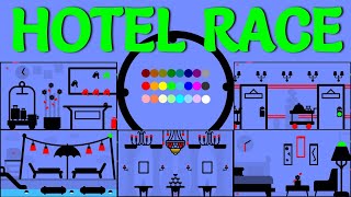 24 Marble Race EP 54 Hotel Race by Algodoo [upl. by Cressy267]