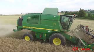 Żniwa rzepaku 2018\\ John Deere W540\\ Claas Tucano 570\\ Z lotu ptaka [upl. by Fricke]