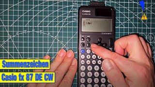 Summenzeichen Produktzeichen Casio fx 87 DE CW Taschenrechner [upl. by Aryam]