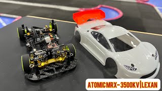 Atomic MRX  3500KV Lexan body  1st time on the track [upl. by Aneel]