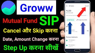 Groww App per SIP band kaise kare  How to Cancel SIP on Groww App  Sip kaise Roke  Mutual Fund [upl. by Nomead]