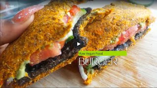 Savory Raw Vegan Burger [upl. by Nickolai741]