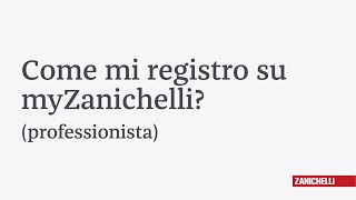 myZanichelli  Come mi registro professionista [upl. by Neillij]