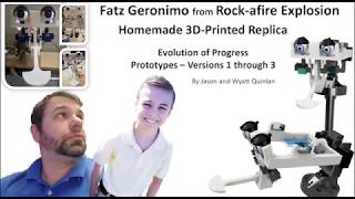 Fatz GeronimoRock Afire Explosion Homemade 3D Printed Replica Version 3  Behind the Scenes [upl. by Koa]