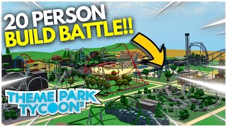 I hosted a 20 PERSON BUILD BATTLE in Theme Park Tycoon 2 [upl. by Ann-Marie]