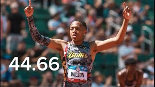 Quincy Wilson runs 4466 400m US World record Highschool [upl. by Armington]