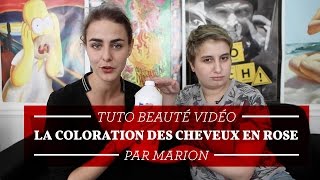 La coloration des cheveux en rose par Marion Seclin [upl. by Ahseirej]