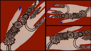 New Very Stylish Full Backhand Mehndi Design  Finger Design beautiful mehndi Easy [upl. by Adnerol286]