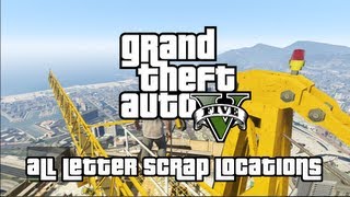 Grand Theft Auto V  All Letter Scrap Locations A Mystery Solved Trophy  Achievement Guide [upl. by Eanahs109]