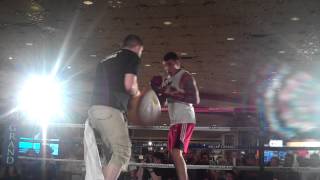 Boxing 360  Gabriel Rosado works out in MGM Lobby [upl. by Assyl]