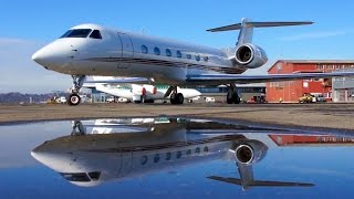 Gulfstream G550 CSDKK NetJets StartUp amp TakeOff  Pilots Waving Goodbye [upl. by Zink963]