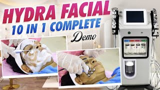 12 in 1 hydra facial machine complete demo Hydra facial tutorial [upl. by Steel]