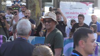 Yannick Noah assiste au match de basket FranceAllemagne  08082024 [upl. by Trebled87]