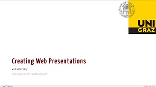 Creating Web Presentations with W3C Slidy [upl. by Hara]