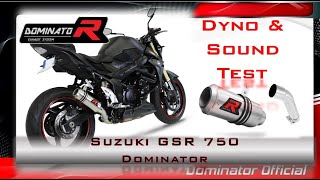 SUZUKI GSR 750 💥 Dyno amp Glowing 🔥Pure Sound 🔊 Stock vs Dominator 🎧HQ 🇵🇱 ⚡Exhaust Compilations [upl. by Capon]