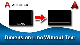 How to Show Dimension Line Without Text in AutoCAD [upl. by Inez]