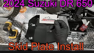 2024 Suzuki DR650 Skid Plate Install [upl. by Itnuahsa796]