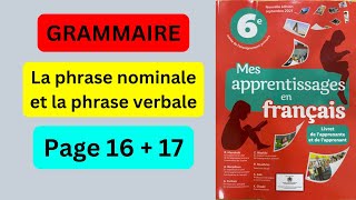 Grammaire Mes apprentissages en français page 16 et 17 6AEP 20242025 [upl. by Aphra]