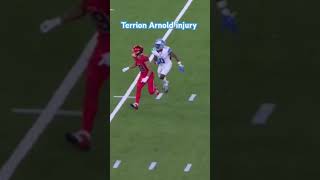 Terrion Arnold injury Detroit Lions [upl. by Reibaj853]