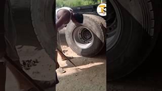 Bada gadi ka chakka Khol fitting process tyre chakkayoutubeshort  viralshortvideo [upl. by Ruben]