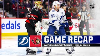 Lightning  Senators 114  NHL Highlights 2023 [upl. by Sac]