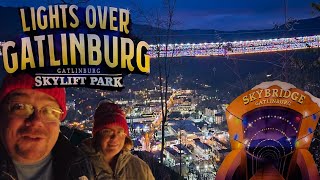 Lights Over Gatlinburg Skylift Park  Complete Walkthrough  Christmas On The Skybridge Sky Deck [upl. by Alolomo]