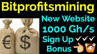 Bitprofitsmining new website 1000 Ghs sign up bonus for free [upl. by Jimmy]