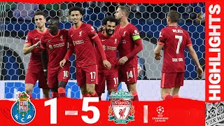 Highlights FC Porto 15 Liverpool  Salah Mane amp Firmino hit five in Portugal [upl. by Ykciv]