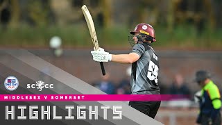 HIGHLIGHTS Somerset SMASH Middlesex [upl. by Eisej]