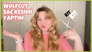 WOLFCUT SAÇ KESİMİ NASIL YAPILIR [upl. by Darej]