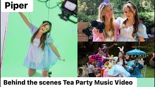 Behind the scenes Piper Rockelle Tea Party Music Video Vlog Rare footage Never before seen photos [upl. by Haliak]