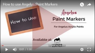 How to use Angelus Paint Markers [upl. by Sregor127]